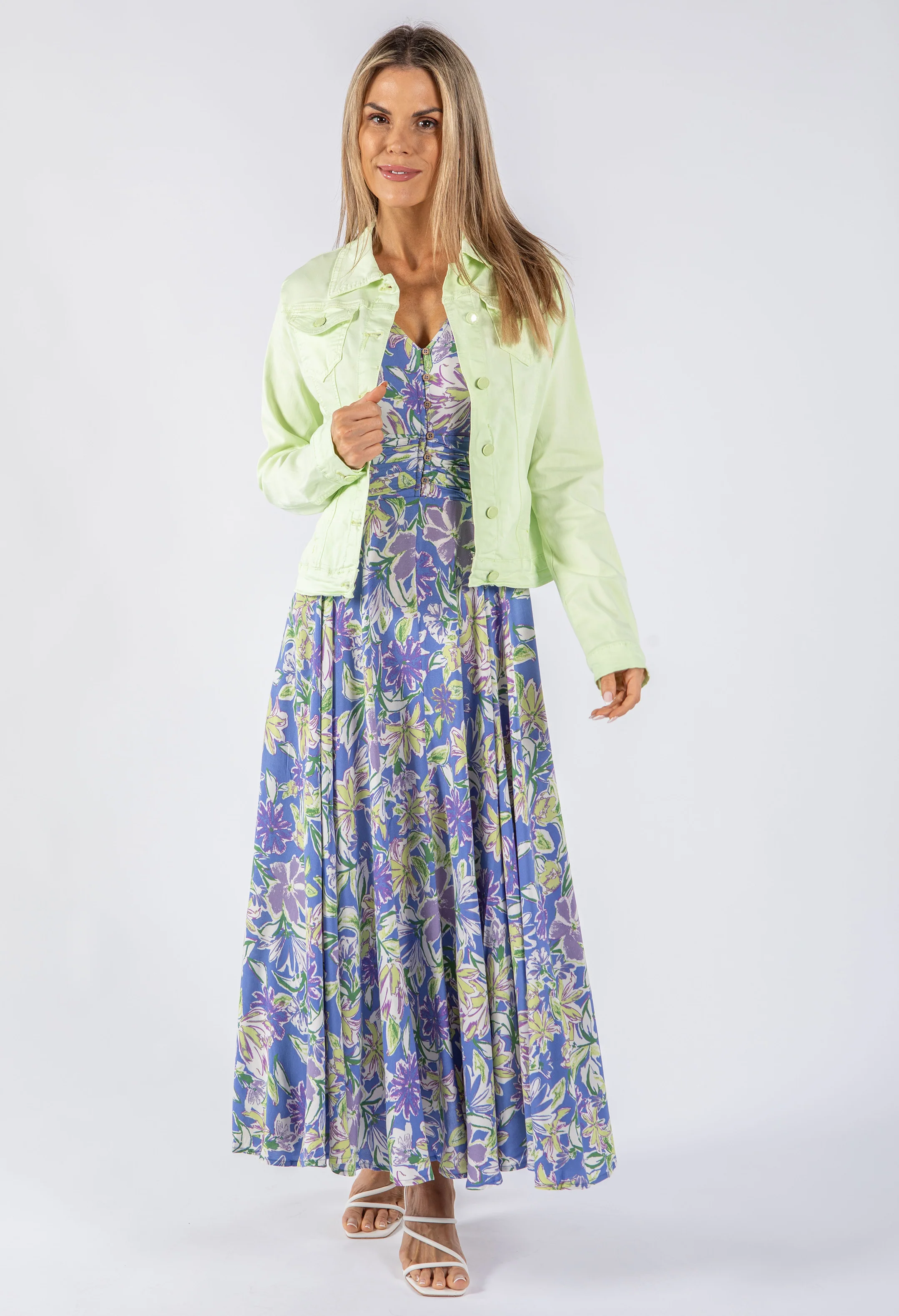 Tropical Blossom Print Dress - Image 11
