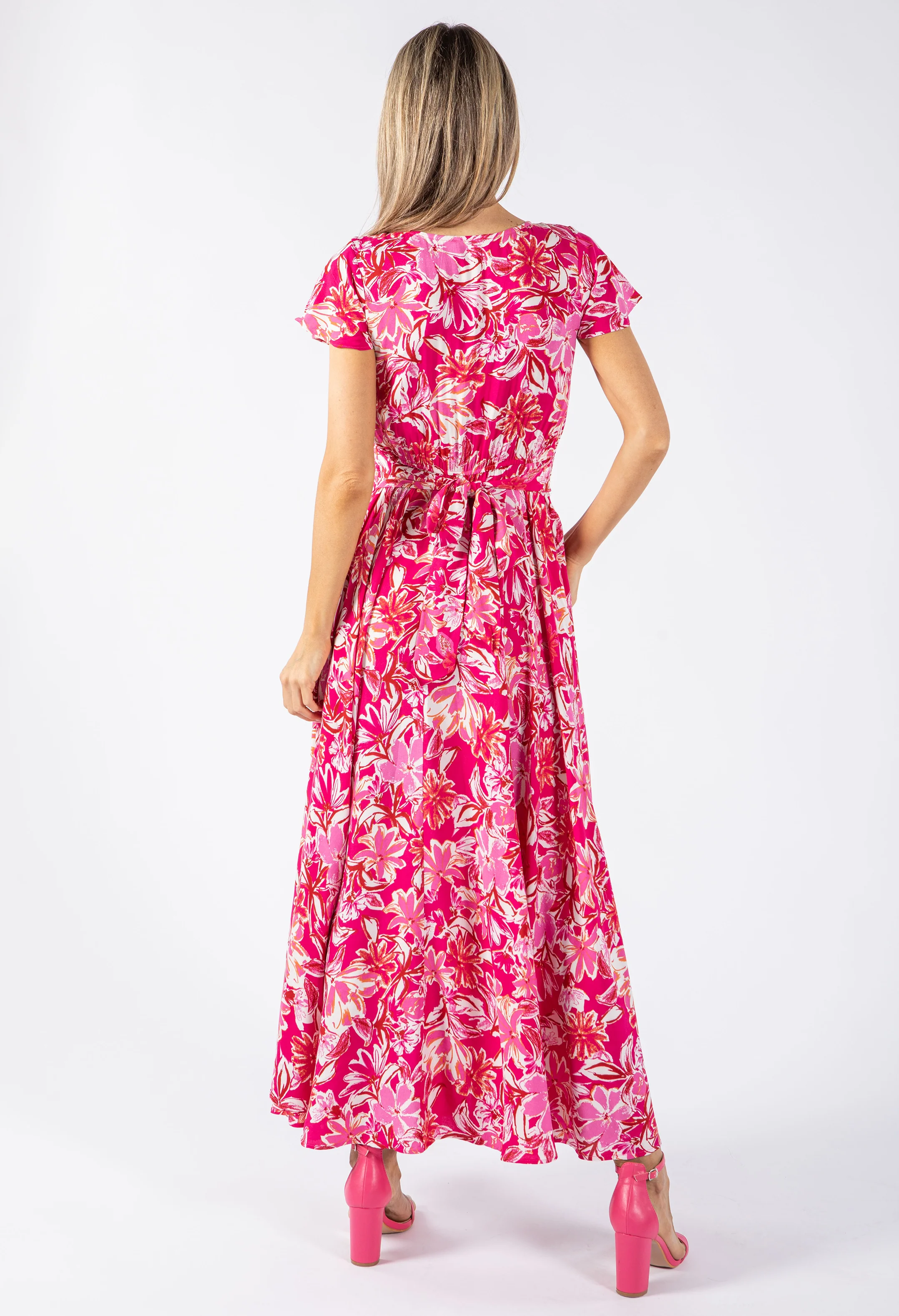 Tropical Blossom Print Dress - Image 3