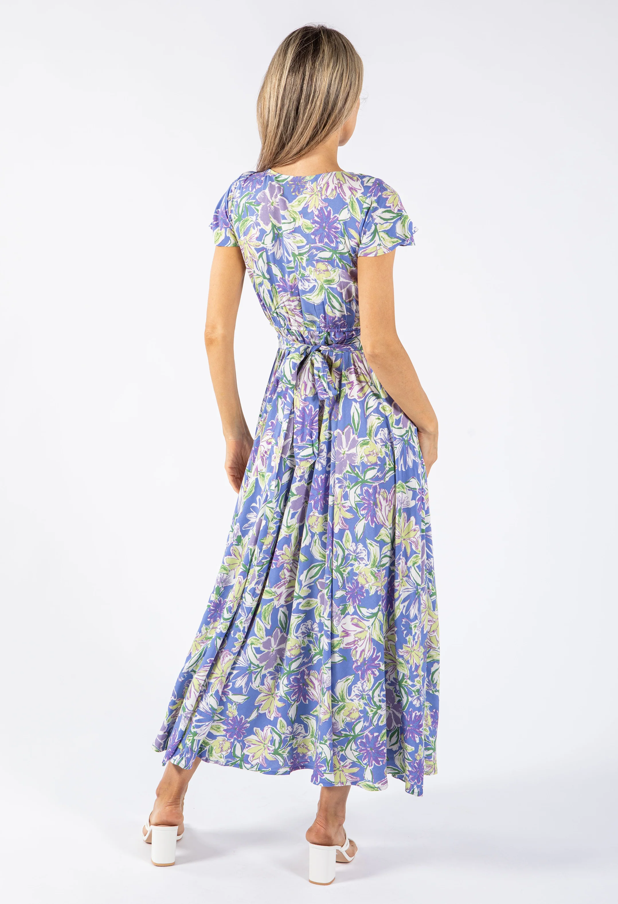 Tropical Blossom Print Dress - Image 9