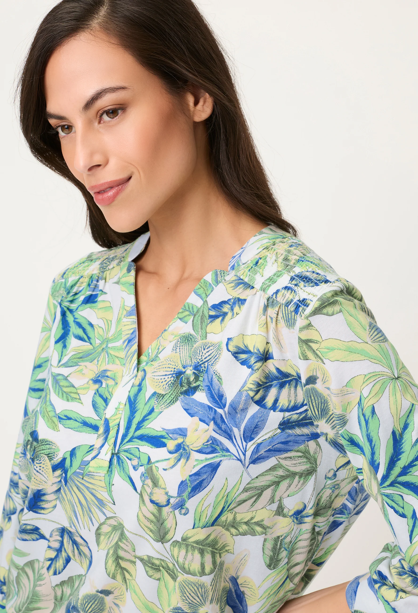 Tropical Print Blouse - Image 2