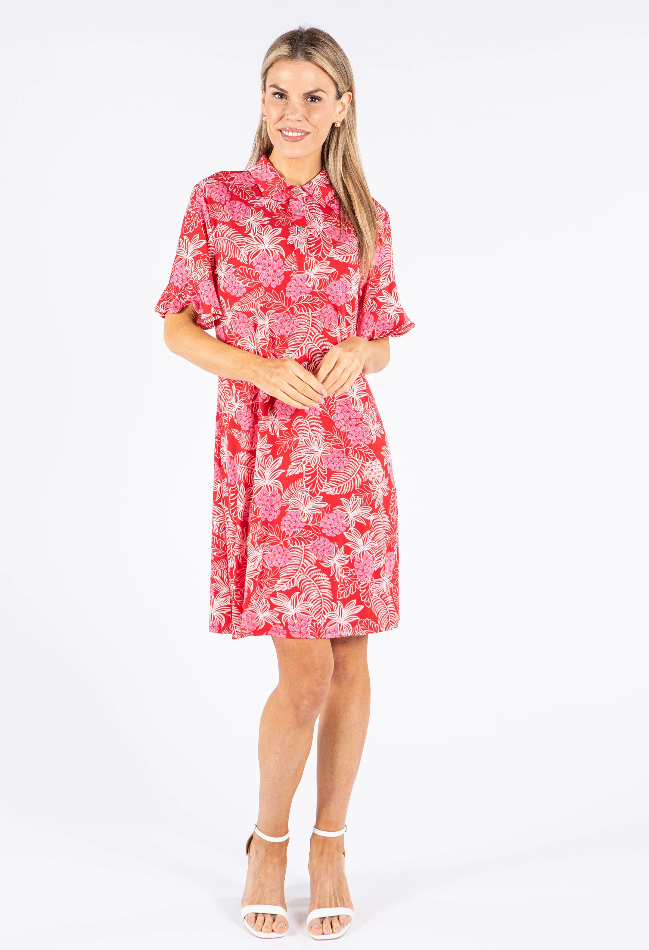 Tropical Print Shift Dress - Image 3