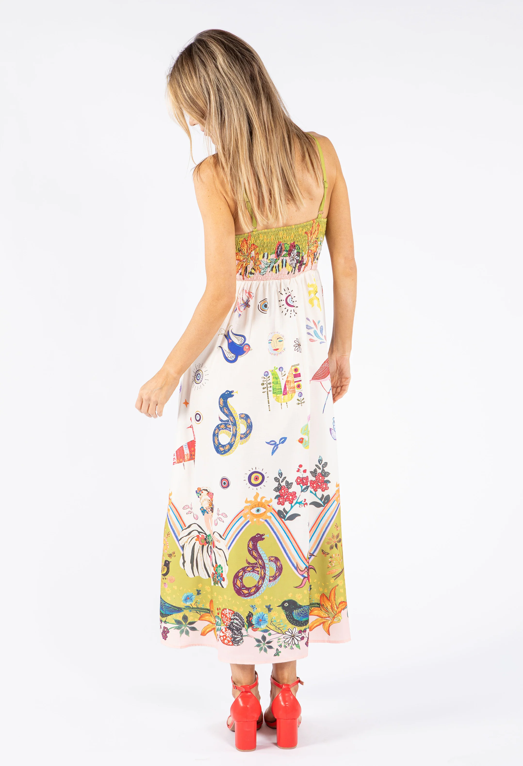 Tropical Printed Midi Dress - Image 5