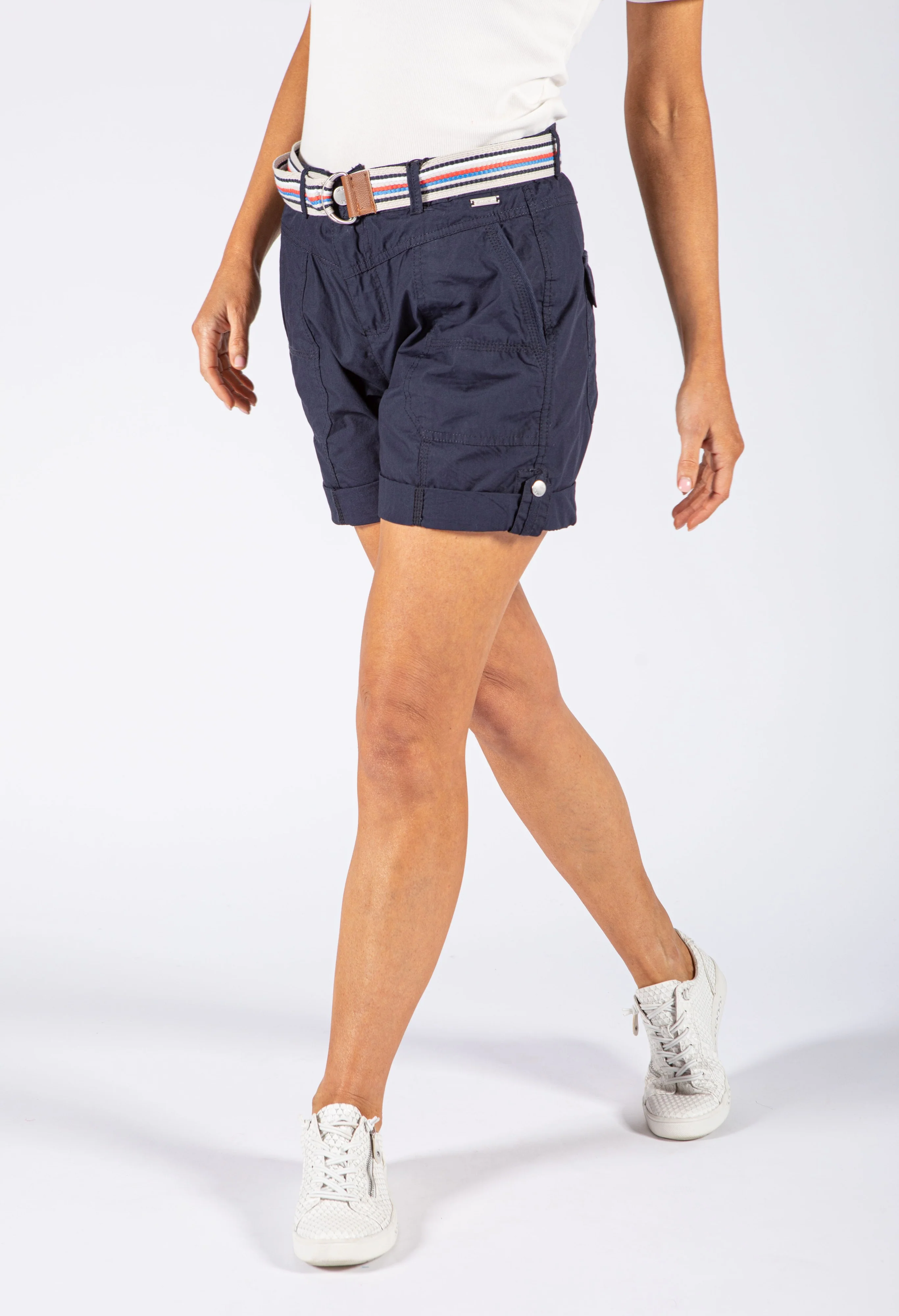 Turn Up Shorts with Belt - Image 11