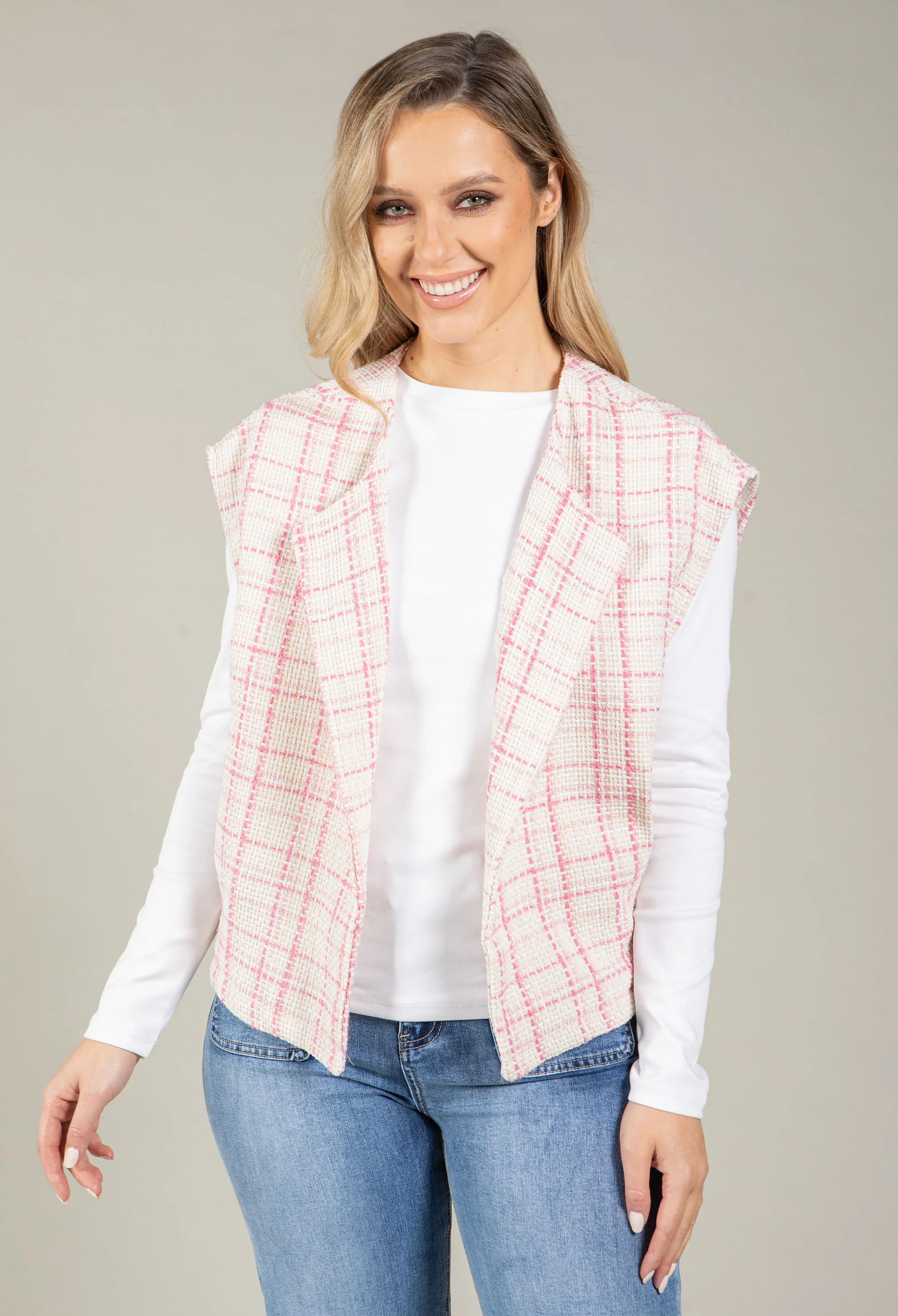 Tweed Open Front Vest - Image 2