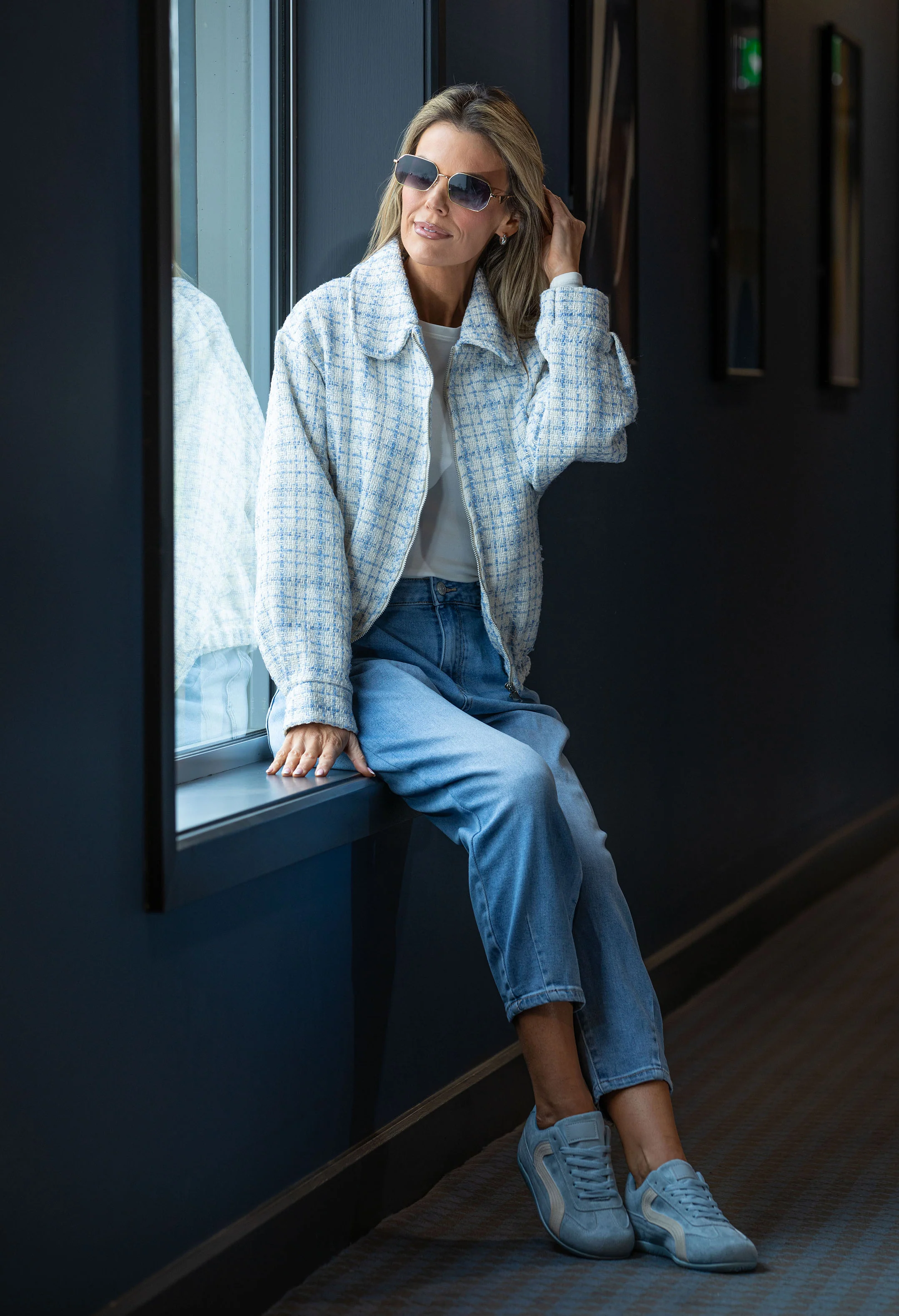 Tweed Zip-Up Jacket