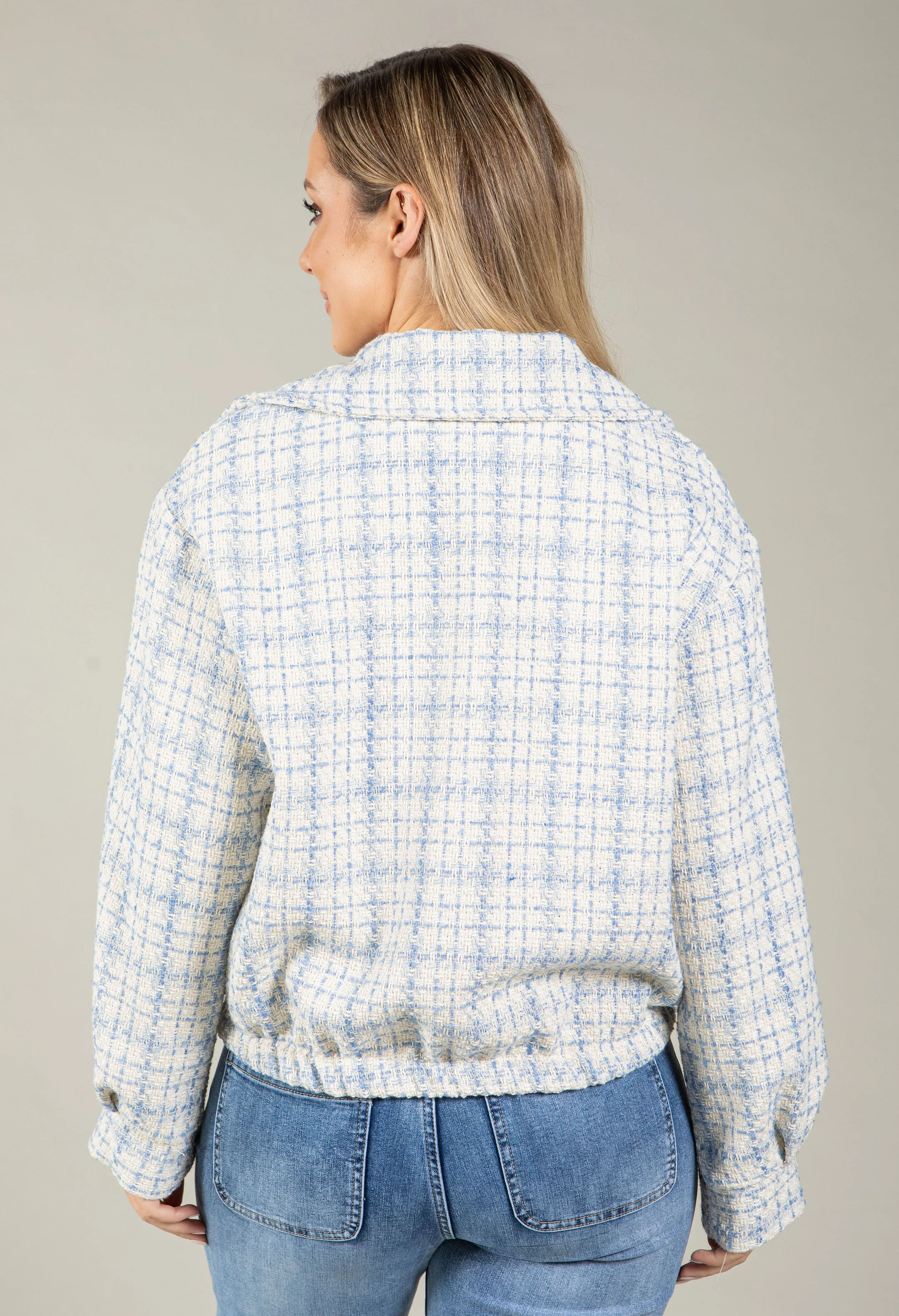 Tweed Zip-Up Jacket - Image 5