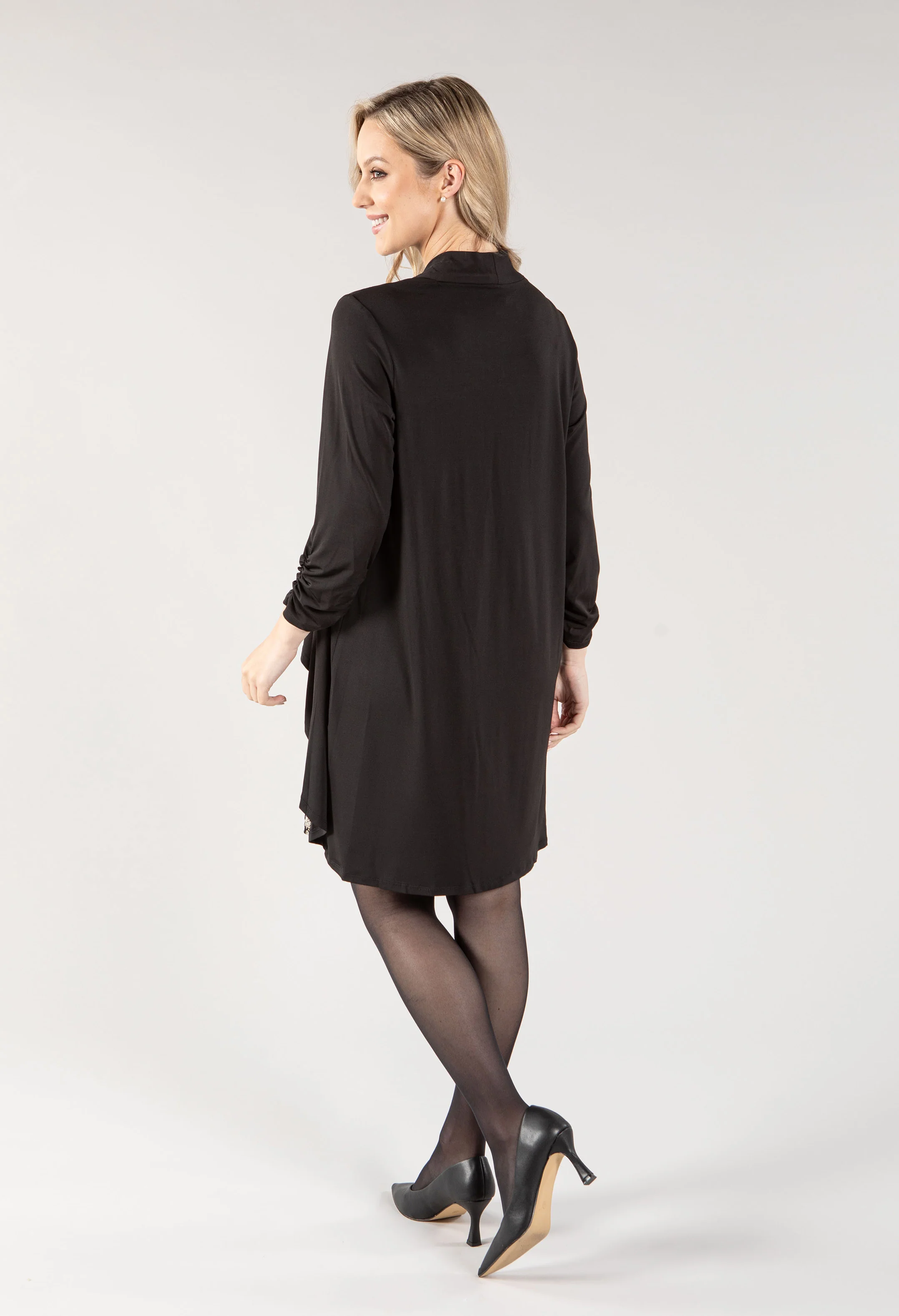 Two Piece O Ring Detail Midi Dress Set - Image 8