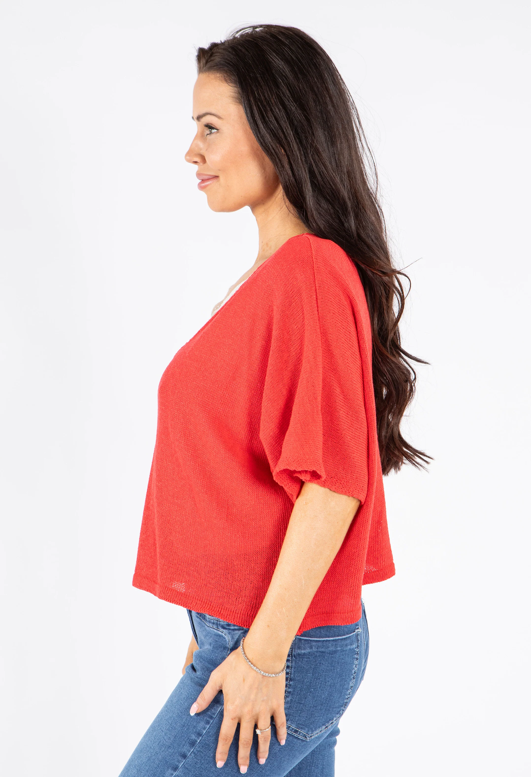 V-Neck Cropped Knit Cardigan - Image 24