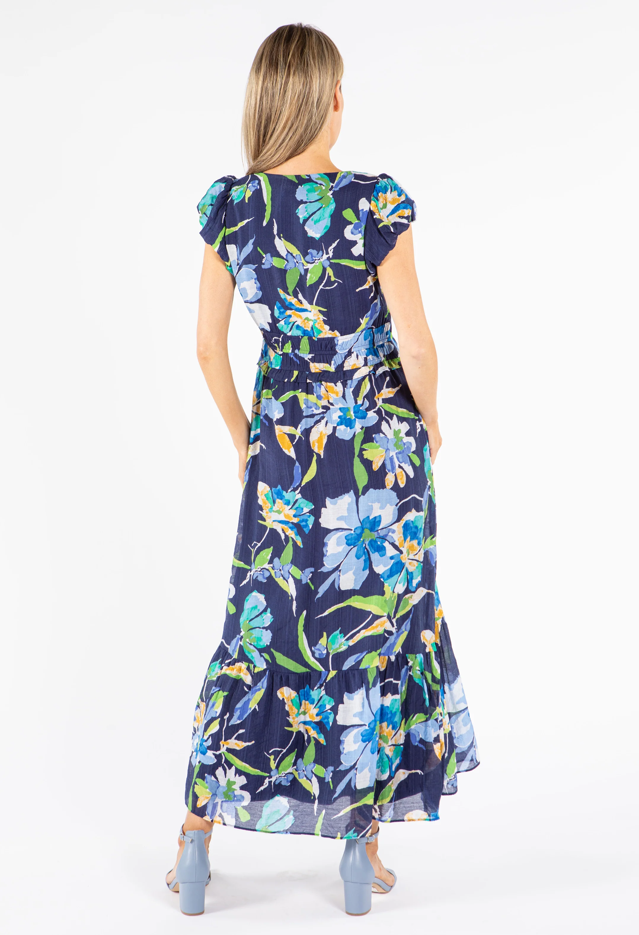 V-Neck Floral Print Dress - Image 5