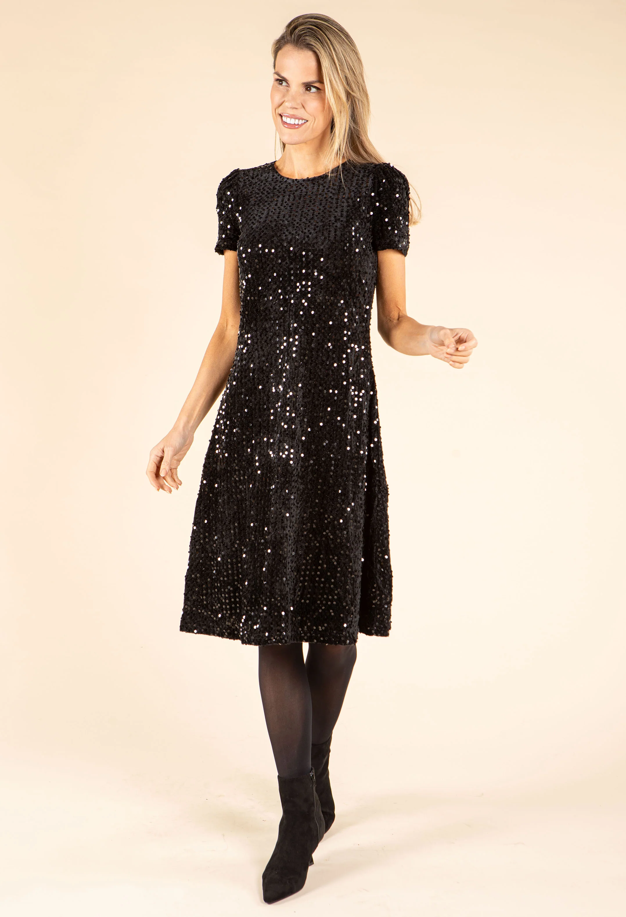 Velvet Sequin Dress - Image 2