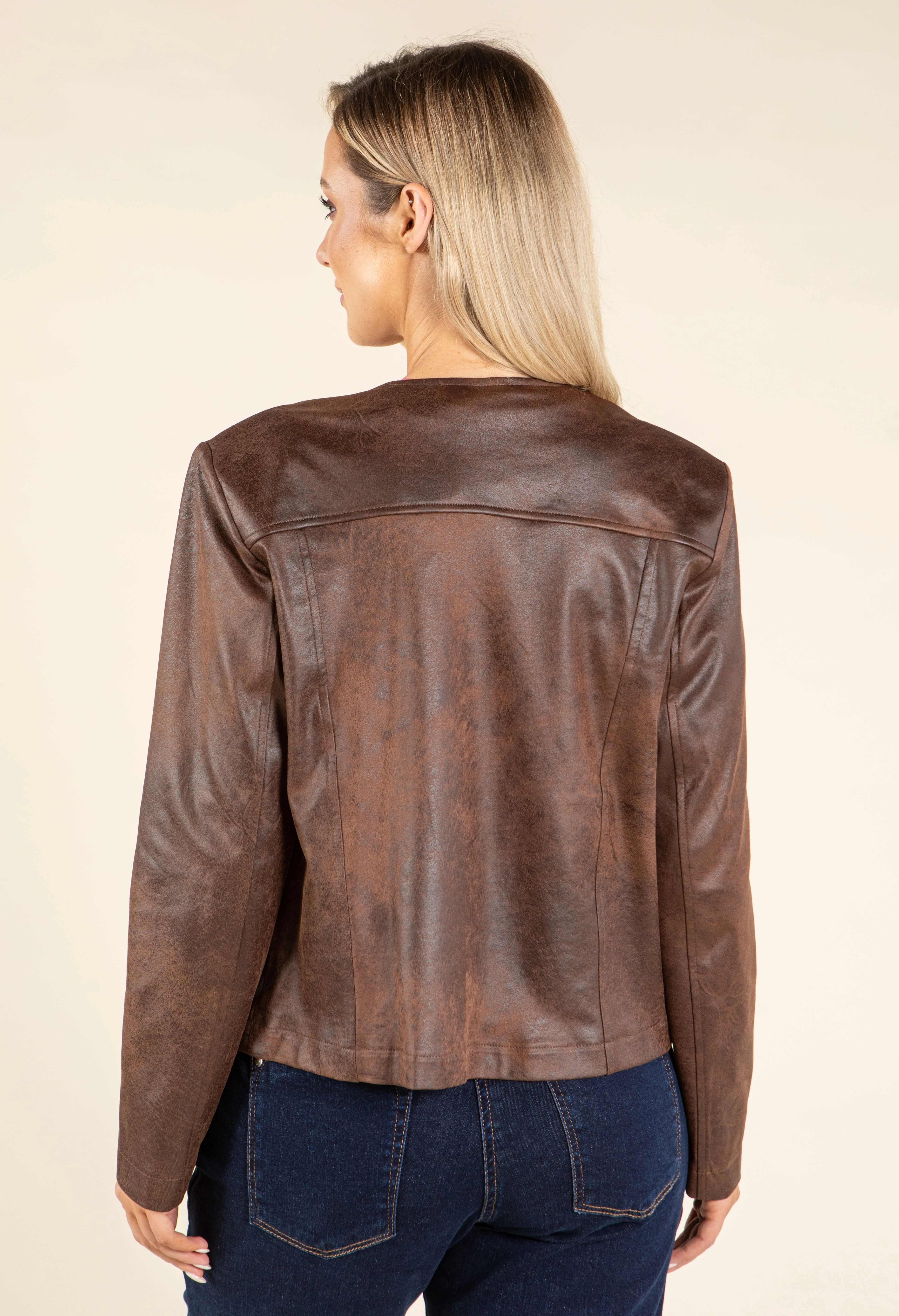 Vintage Leather Look Jacket - Image 5