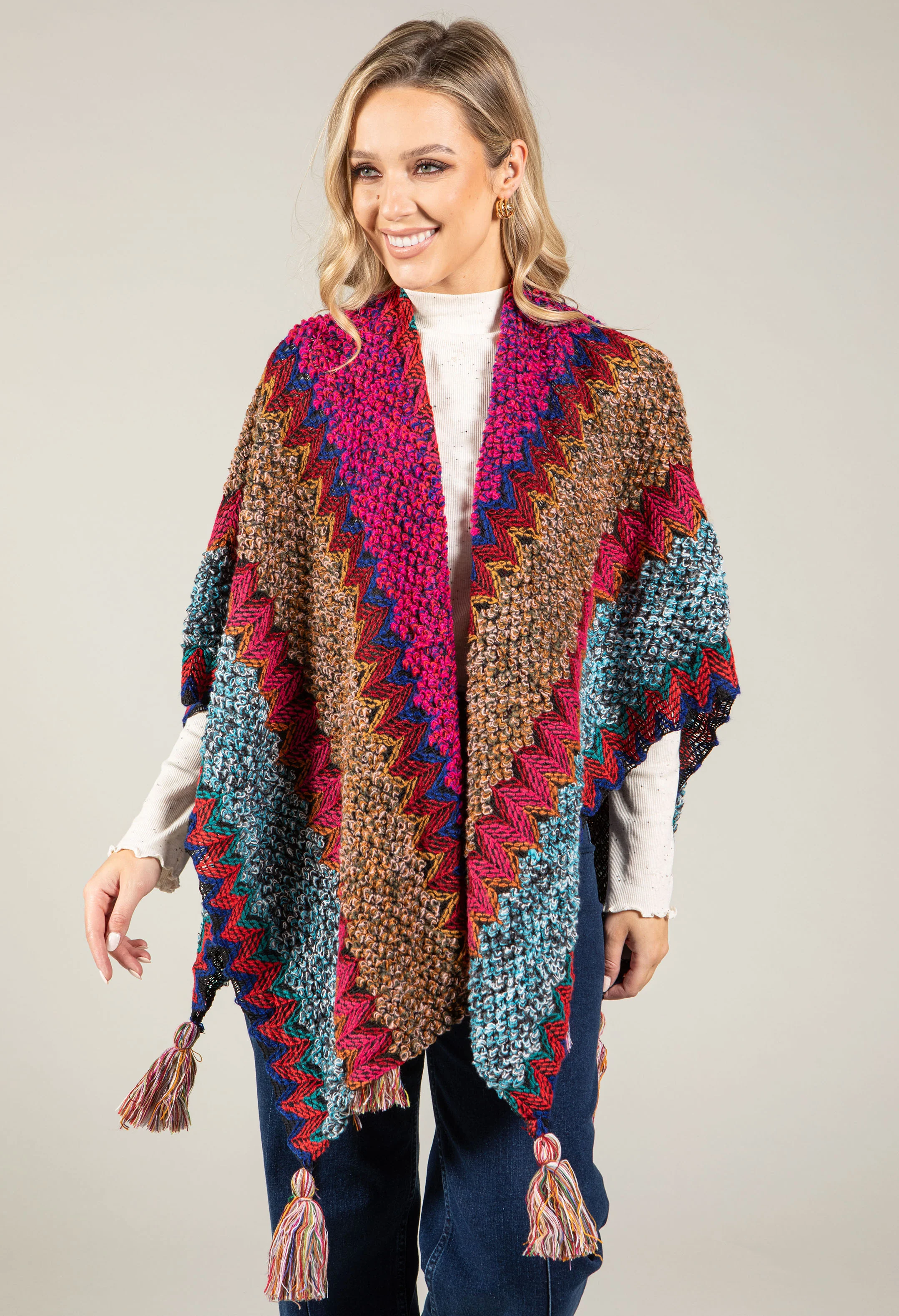 Vintage Style Knit Poncho - Image 5