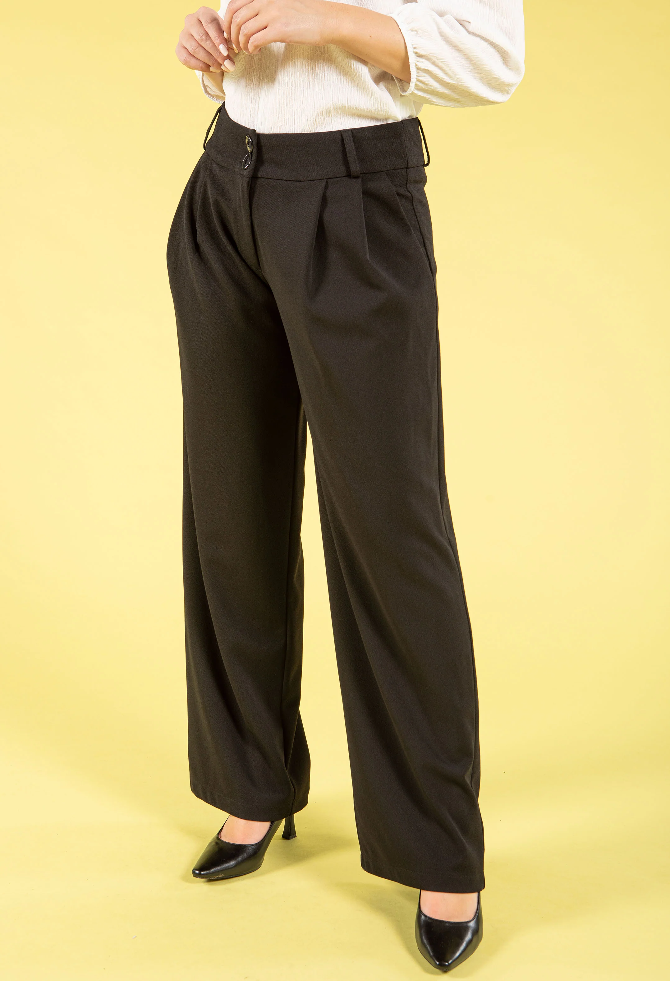 Wide Leg City Trousers - Image 3