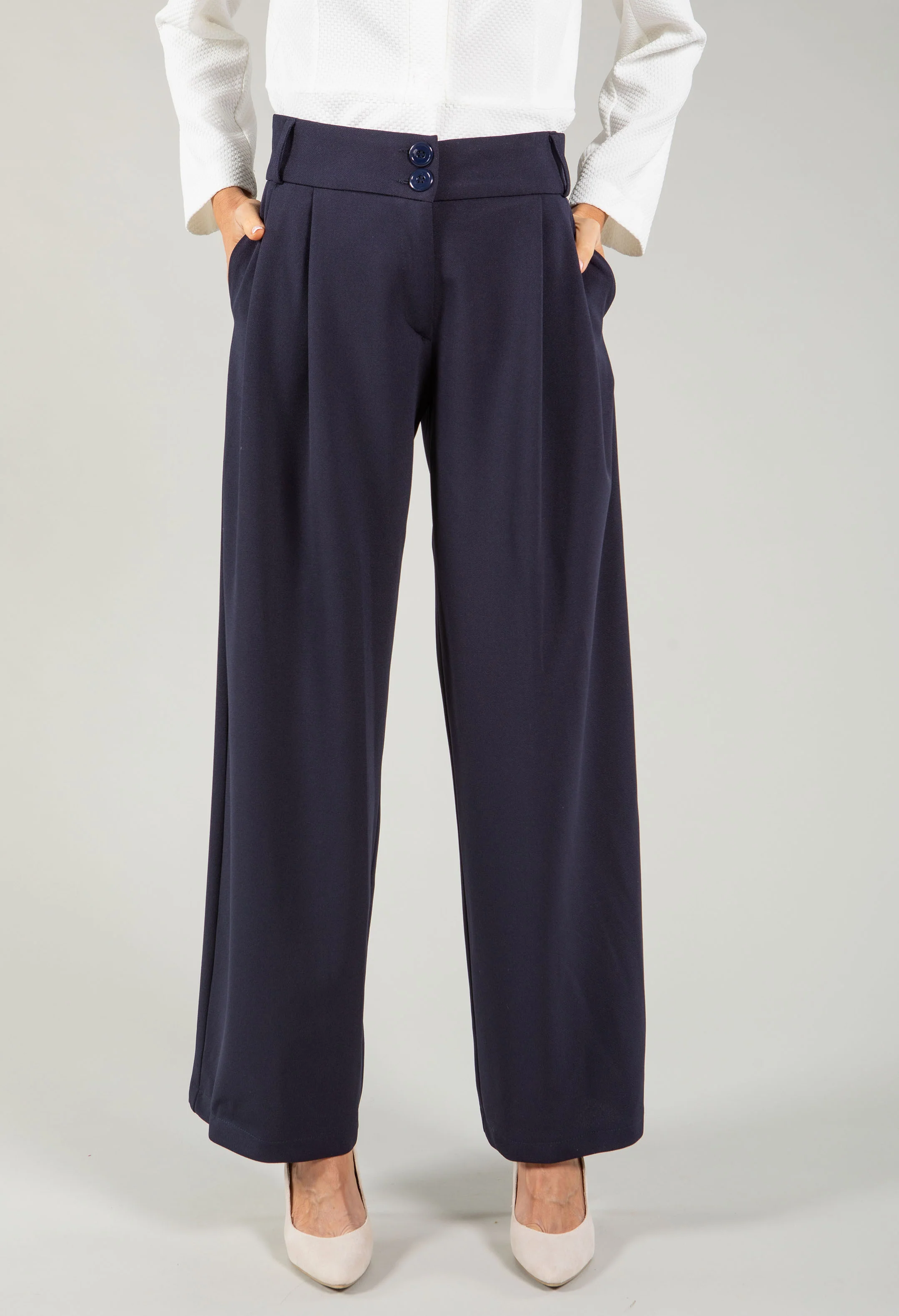 Wide Leg City Trousers - Image 8