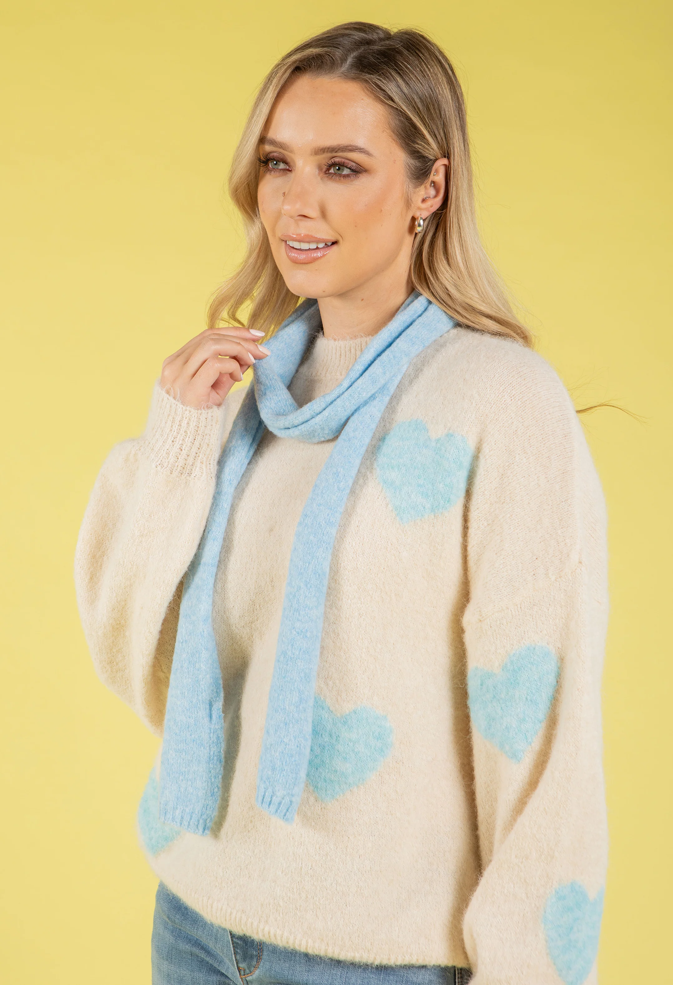 Wool Blend Skinny Scarf - Image 6