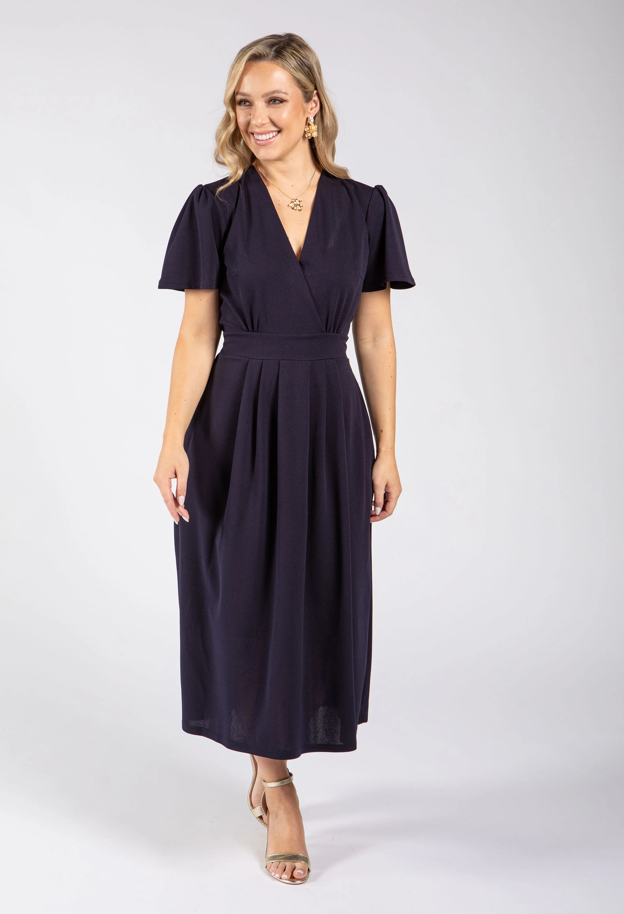 Wrap Style Midi Dress - Image 3