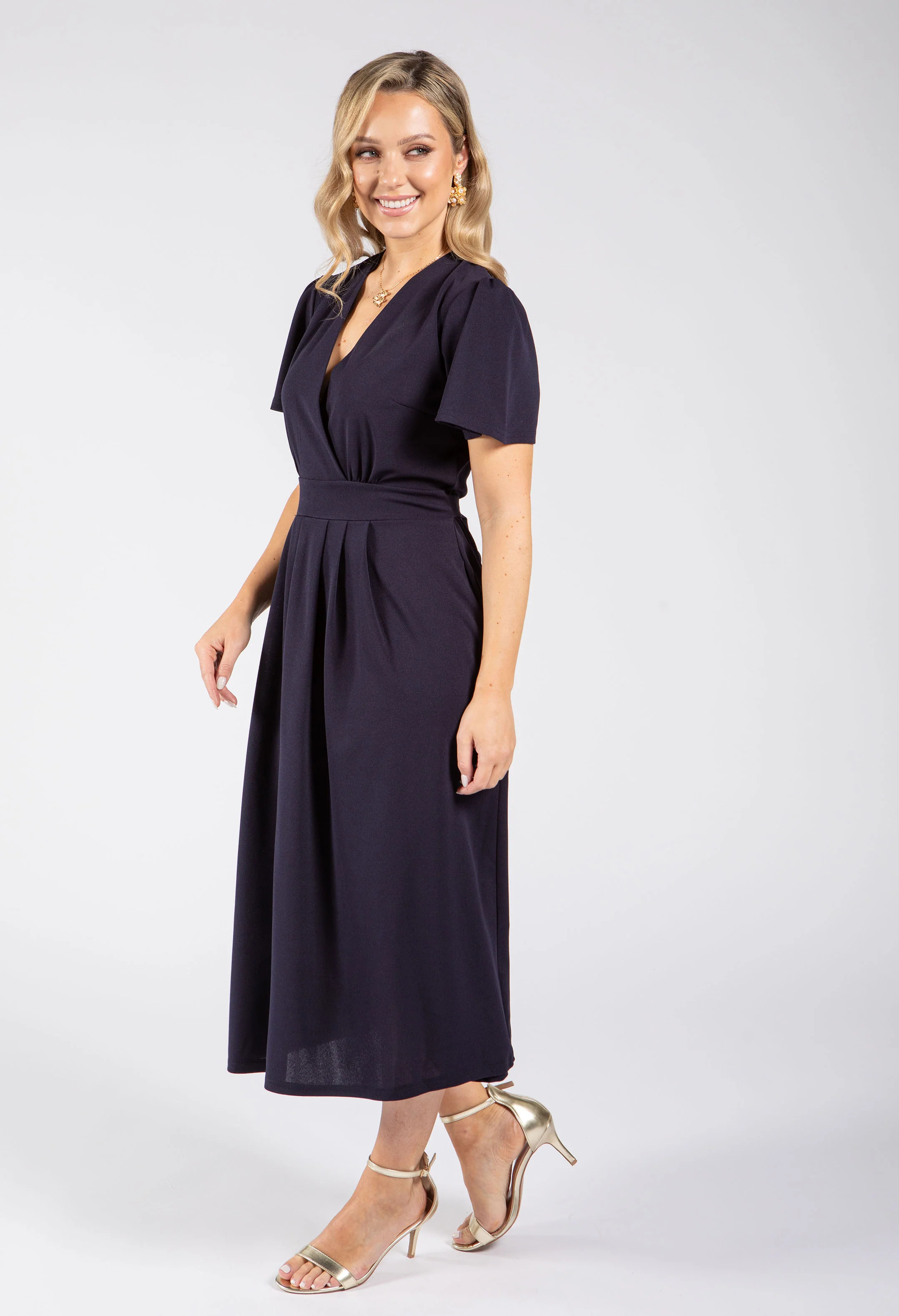 Wrap Style Midi Dress - Image 4
