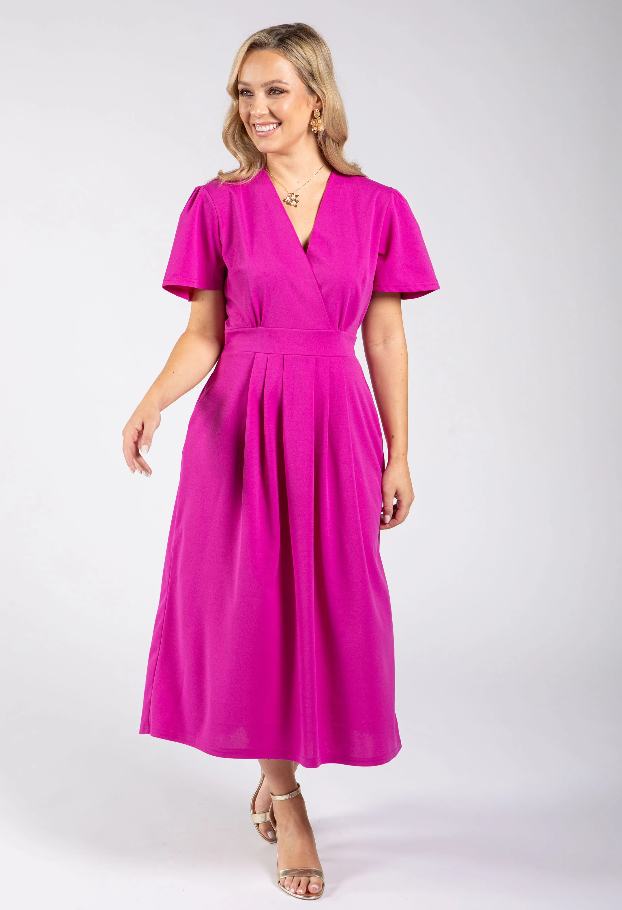 Wrap Style Midi Dress - Image 6