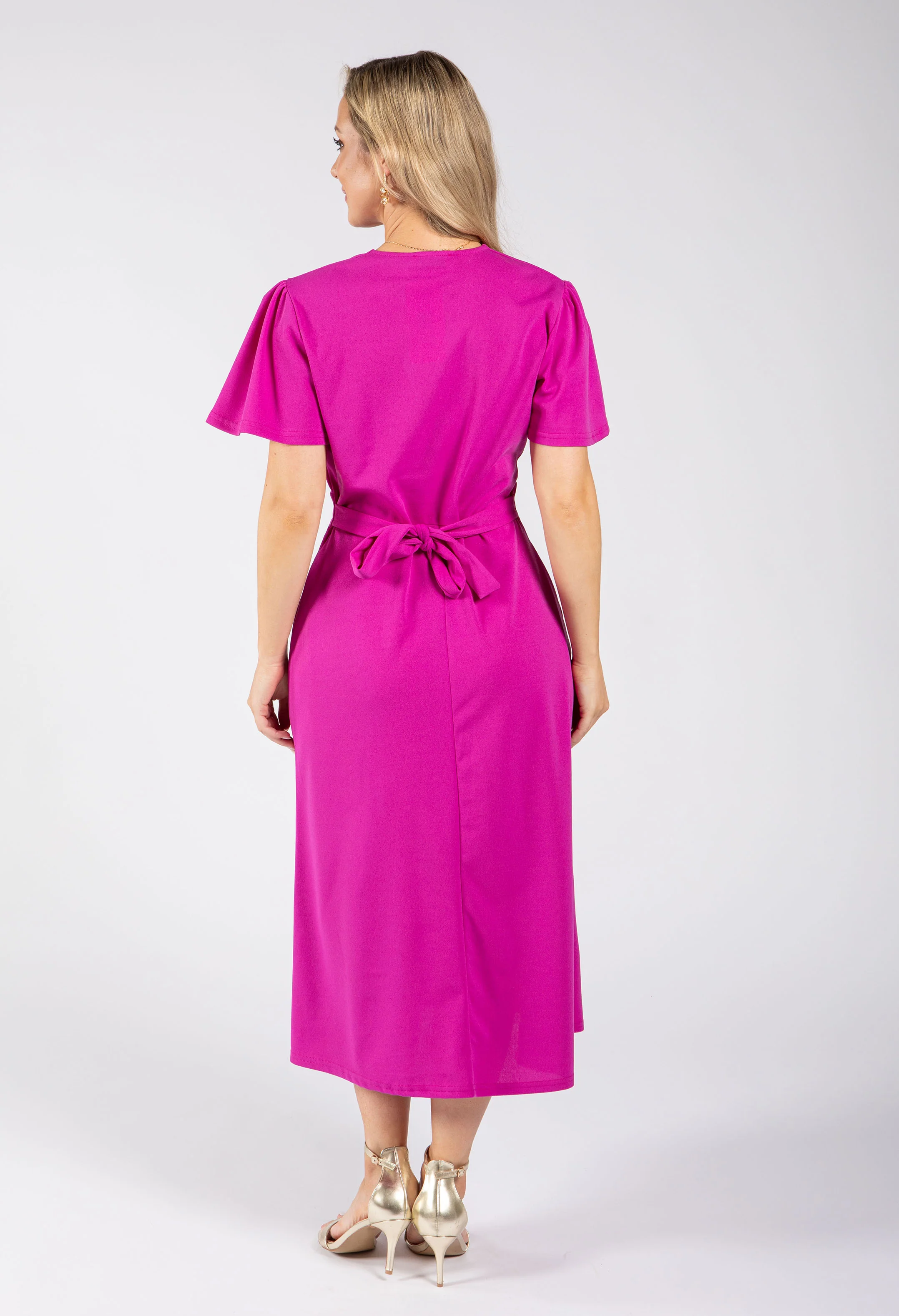 Wrap Style Midi Dress - Image 9