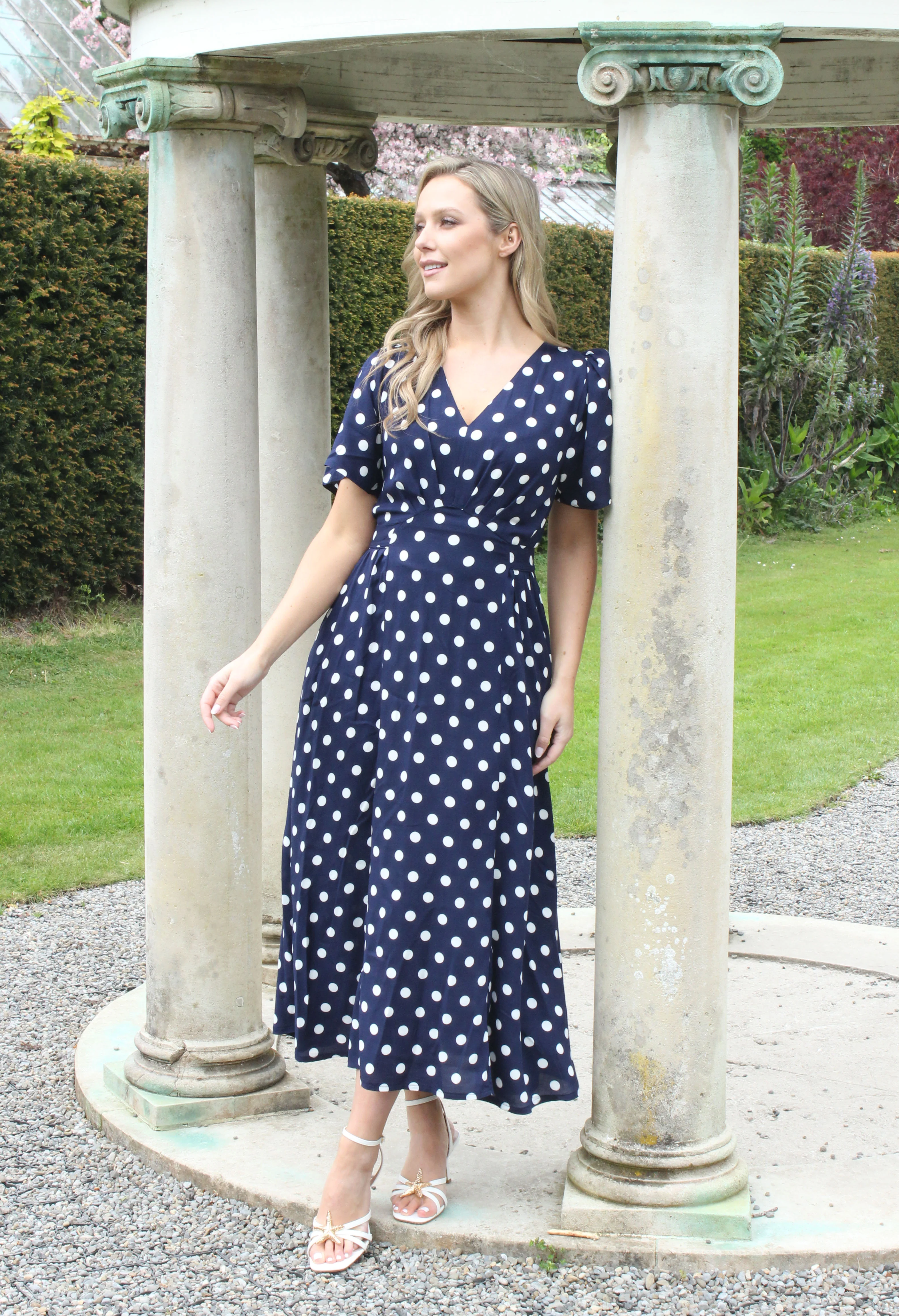 Zoe Polka Dot Midi Dress - Image 2