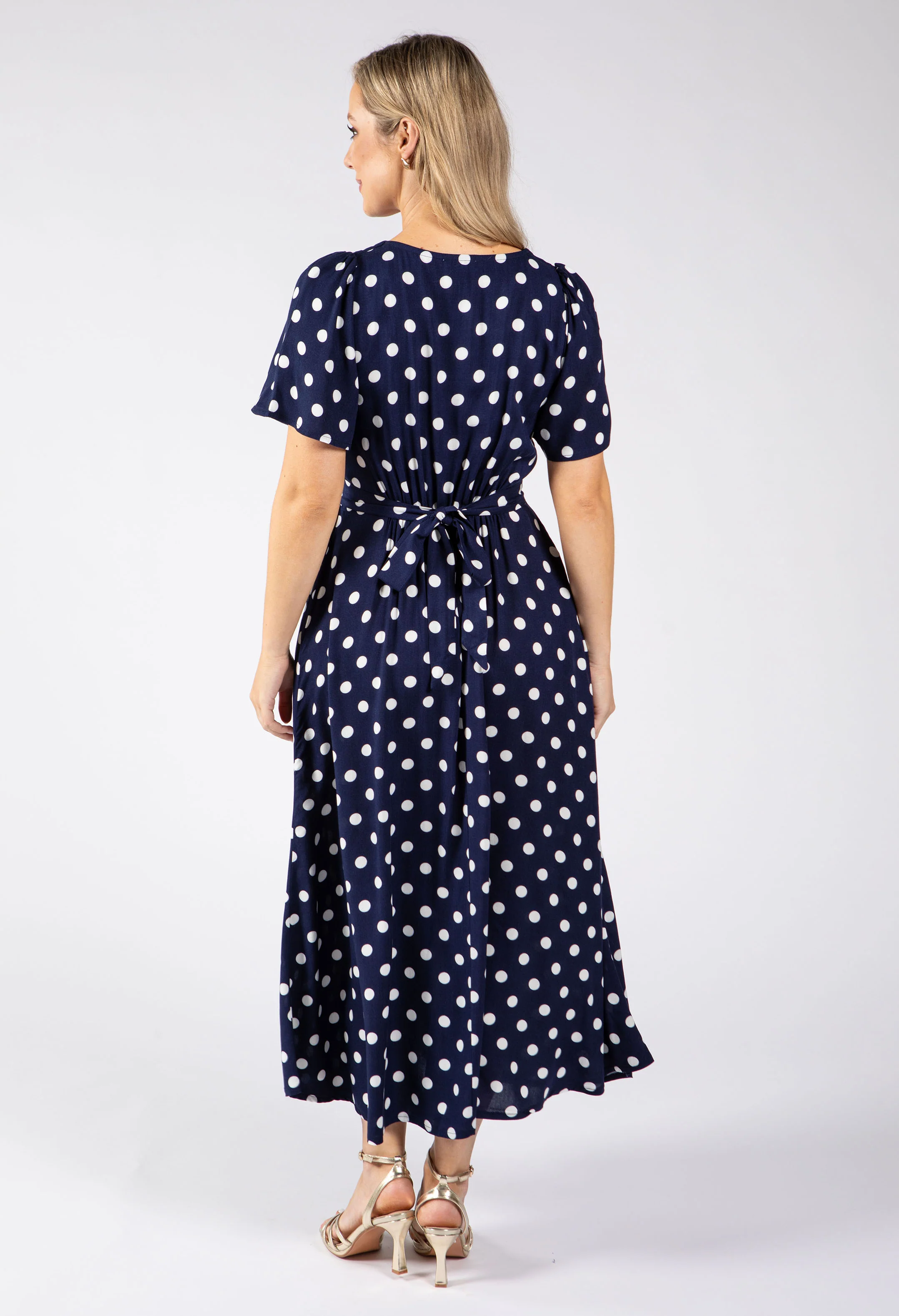 Zoe Polka Dot Midi Dress - Image 7